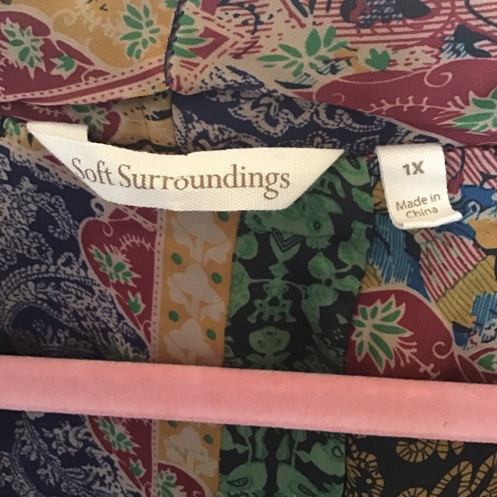 Soft Surroundings Long Patchwork Cardigan Jacket … - image 4